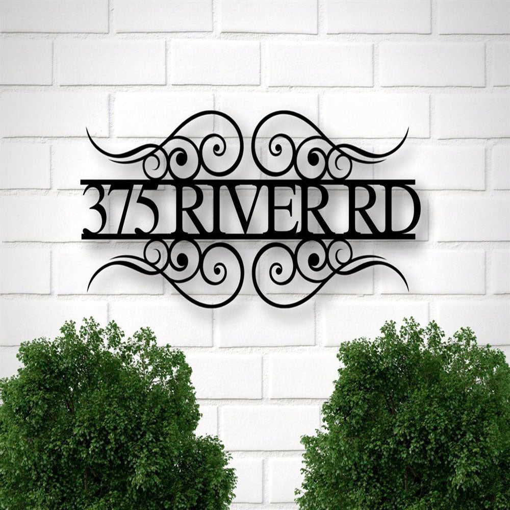 Custom Metal Address Sign Custom Street Address Sign Address Plaque Metal House Numbers Housewarming Gifts Address Sign