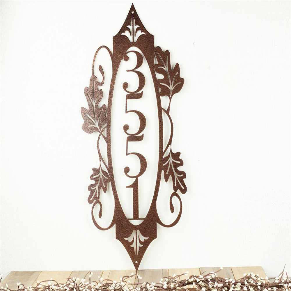 Custom Metal Address Sign, House Address Sign With Tree For Rock Or Wall Best Address Metal Sign For Your House