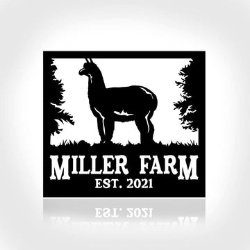 Custom Metal Farm Sign, Alpaca Metal Farm Sign Outdoor Farmhouse, Gift Ideas For Farm Woman, Outdoor Metal Sign Frames