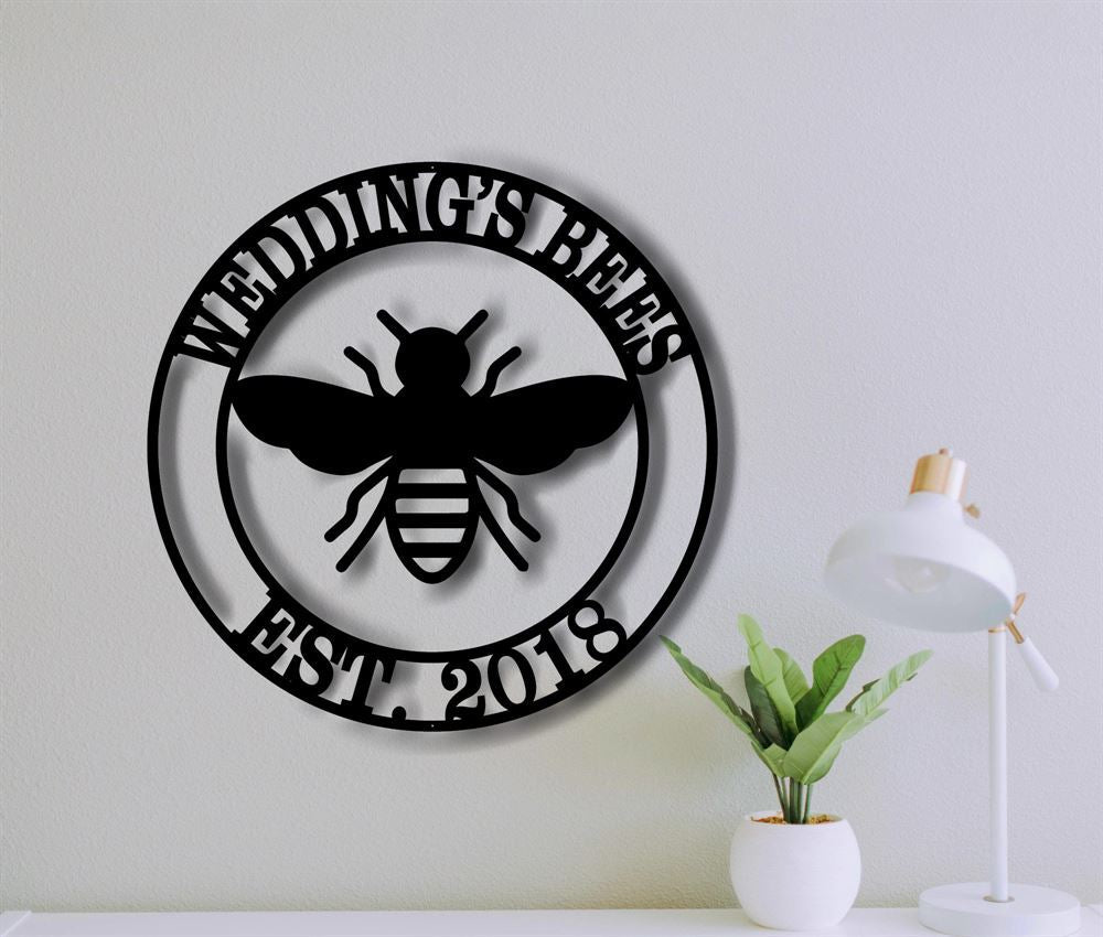 Custom Metal Farm Sign, Bee Welcome Metal Sign, Gift Ideas For Farm Woman, Large Metal Outdoor Signs, Outdoor Metal Sign Frames