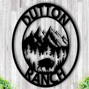 Custom Metal Farm Sign, Buffalo Metal Sign, Gift Ideas For Farm Woman, Large Metal Outdoor Signs, Outdoor Metal Sign Frames