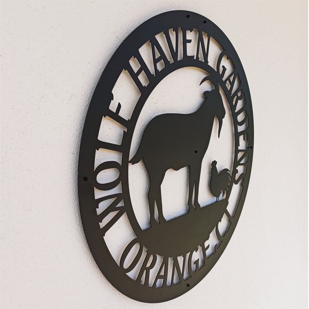 Custom Metal Farm Sign, Chicken And Goat Farm Metal Signs, Gift Ideas For Farm Woman, Large Metal Outdoor Signs, Outdoor Metal Sign Frames