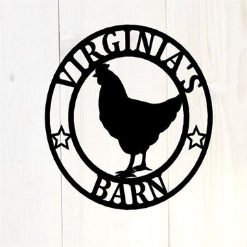 Custom Metal Farm Sign, Chicken Door Hanger Chicken Metal Sign, Gift Ideas For Farm Woman, Large Metal Outdoor Signs, Outdoor Metal Sign Frames