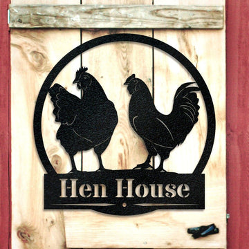 Custom Metal Farm Sign, Chicken Hens Farm Metal Sign, Gift Ideas For Farm Woman, Large Metal Outdoor Signs, Outdoor Metal Sign Frames