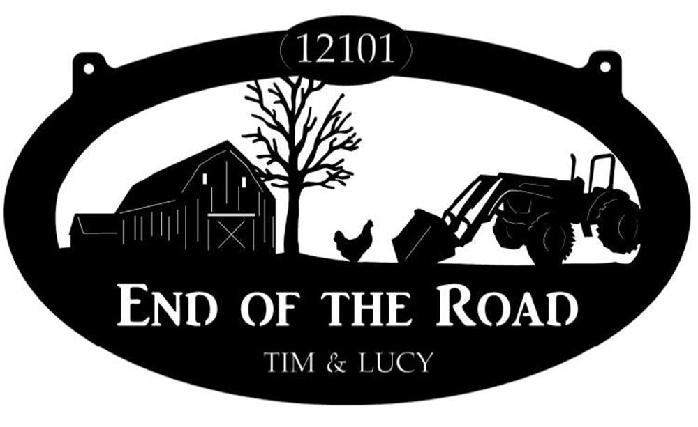 Custom Metal Farm Sign, Chicken Loader Tractor Signized With Your Name Metal Wall Art, Gift Ideas For Farm Woman, Outdoor Metal Sign Frames