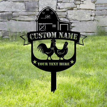 Custom Metal Farm Sign, Chicken Yard Metal Sign, Gift Ideas For Farm Woman, Large Metal Outdoor Signs, Outdoor Metal Sign Frames