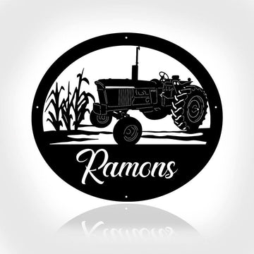 Custom Metal Farm Sign, Corn Stalks 4020 John Deere Tractor Metal Sign, Gift Ideas For Farm Woman, Outdoor Metal Sign Frames