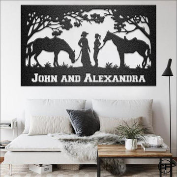 Custom Metal Farm Sign, Country Farm Girl Boy Horse Farm Metal Sign, Gift Ideas For Farm Woman, Outdoor Metal Sign Frames