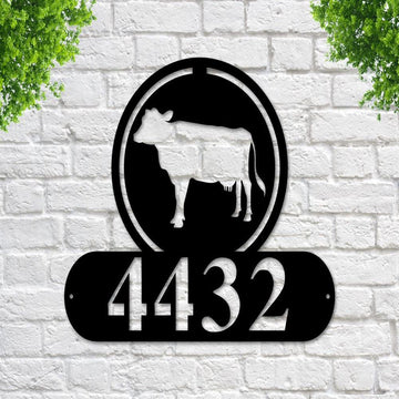 Custom Metal Farm Sign, Cow Address Sign Cow Metal Sign, Gift Ideas For Farm Woman, Large Metal Outdoor Signs, Outdoor Metal Sign Frames