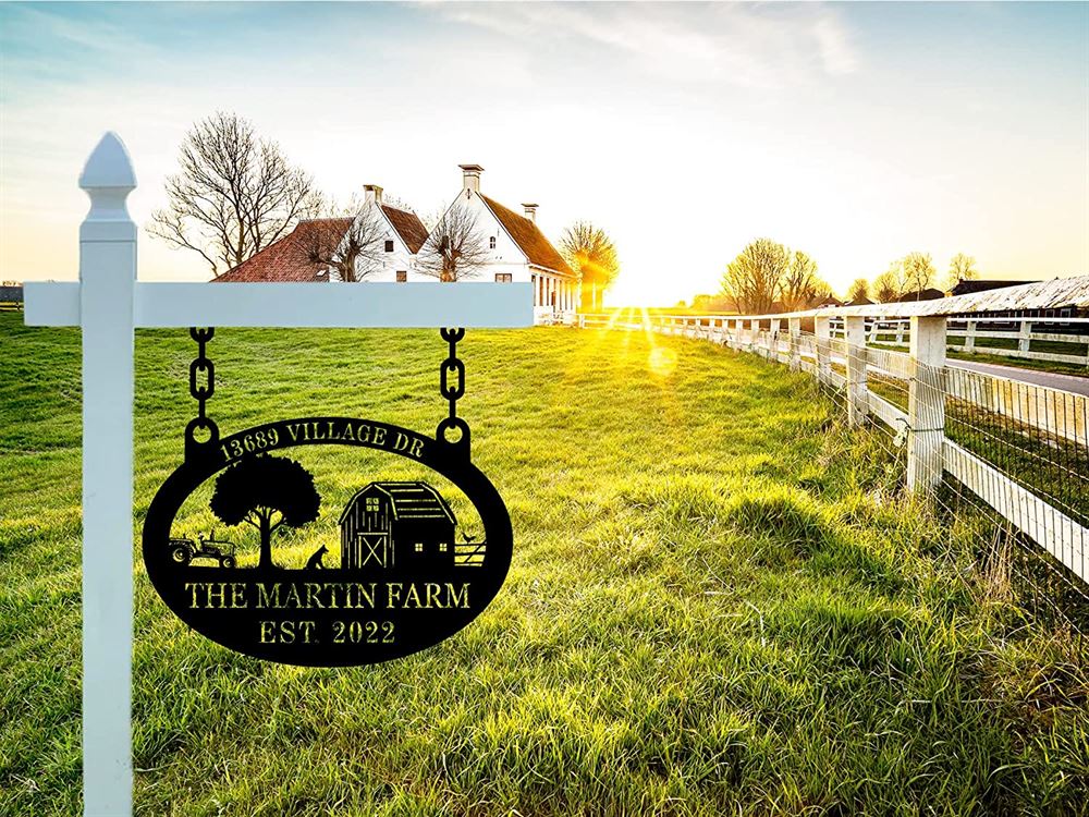 Custom Metal Farm Sign, Cow Calf Chicken Tractor Sign Metal Barn Sign, Gift Ideas For Farm Woman, Outdoor Metal Sign Frames