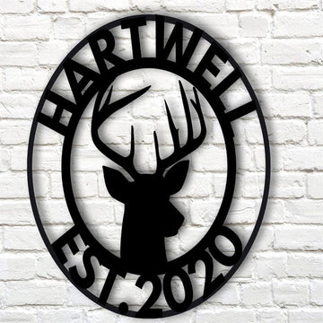 Custom Metal Farm Sign, Deer Last Metal Name Sign, Gift Ideas For Farm Woman, Large Metal Outdoor Signs, Outdoor Metal Sign Frames