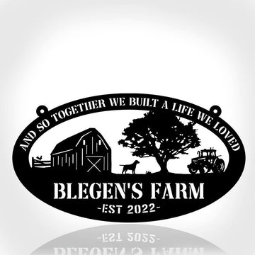 Custom Metal Farm Sign, Dog Rooster Outdoor Farmhouse Entry Road Front Gate Wall Decor Gift, Gift Ideas For Farm Woman, Outdoor Metal Sign Frames