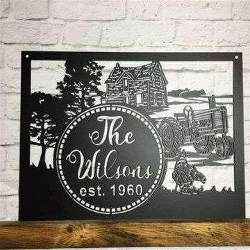 Custom Metal Farm Sign, Farm Name Metal Farm Sign, Gift Ideas For Farm Woman, Large Metal Outdoor Signs, Outdoor Metal Sign Frames