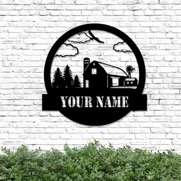 Custom Metal Farm Sign, Farmhouse Cut Metal Sign, Gift Ideas For Farm Woman, Large Metal Outdoor Signs, Outdoor Metal Sign Frames
