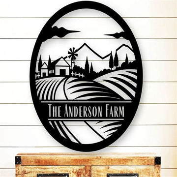 Custom Metal Farm Sign, Farmhouse Sign, Gift Ideas For Farm Woman, Large Metal Outdoor Signs, Outdoor Metal Sign Frames