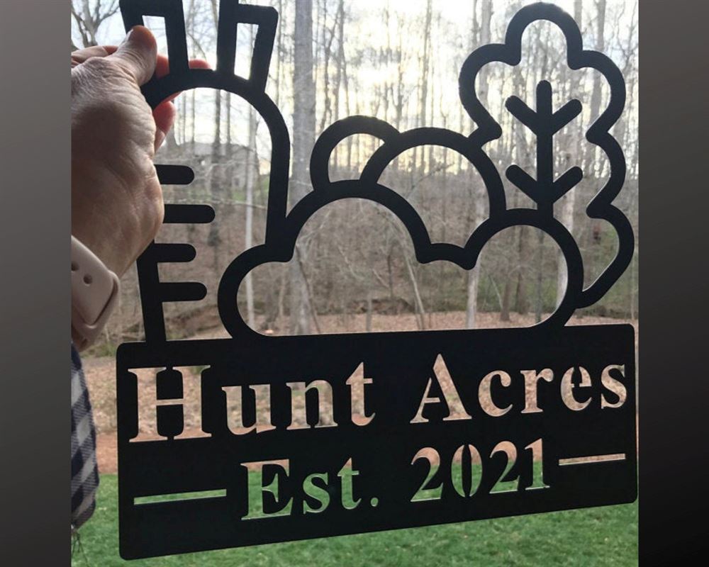 Custom Metal Farm Sign, Garden Sign Metal, Gift Ideas For Farm Woman, Large Metal Outdoor Signs, Outdoor Metal Sign Frames