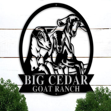 Custom Metal Farm Sign, Goat Farm Sign Goat Ranch Metal Sign, Gift Ideas For Farm Woman, Large Metal Outdoor Signs, Outdoor Metal Sign Frames