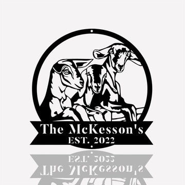Custom Metal Farm Sign, Goats On Fence Sign Metal, Gift Ideas For Farm Woman, Large Metal Outdoor Signs, Outdoor Metal Sign Frames