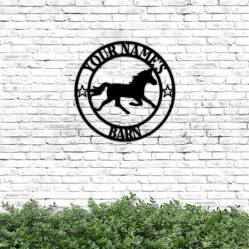 Custom Metal Farm Sign, Horse Barn Cut Metal Sign, Gift Ideas For Farm Woman, Large Metal Outdoor Signs, Outdoor Metal Sign Frames