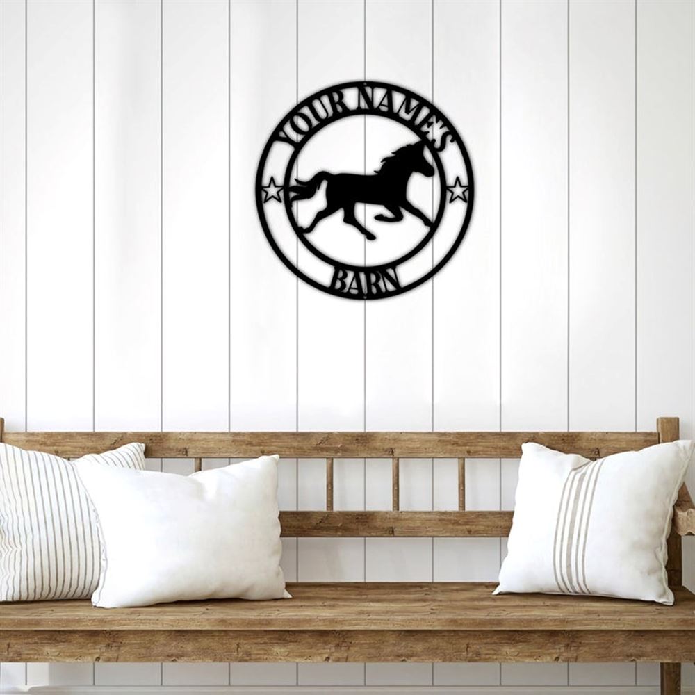 Custom Metal Farm Sign, Horse Barn Cut Metal Sign, Gift Ideas For Farm Woman, Large Metal Outdoor Signs, Outdoor Metal Sign Frames