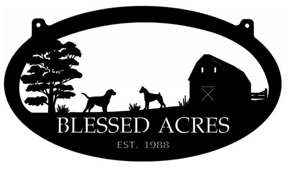 Custom Metal Farm Sign, Lab Dog Signized With Your Name Metal Wall Art, Gift Ideas For Farm Woman, Outdoor Metal Sign Frames