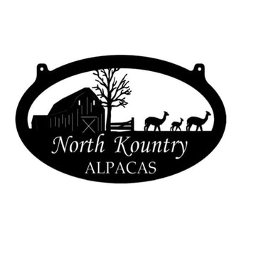 Custom Metal Farm Sign, Metal Alpaca Farm Sign, Gift Ideas For Farm Woman, Large Metal Outdoor Signs, Outdoor Metal Sign Frames