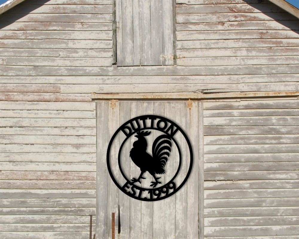 Custom Metal Farm Sign, Metal Chicken Farm Sign, Gift Ideas For Farm Woman, Large Metal Outdoor Signs, Outdoor Metal Sign Frames