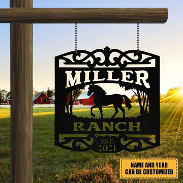 Custom Metal Farm Sign, Metal Horse Signs, Gift Ideas For Farm Woman, Large Metal Outdoor Signs, Outdoor Metal Sign Frames