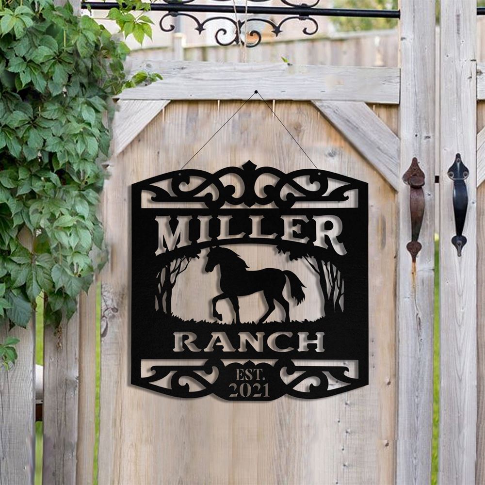 Custom Metal Farm Sign, Metal Horse Signs, Gift Ideas For Farm Woman, Large Metal Outdoor Signs, Outdoor Metal Sign Frames