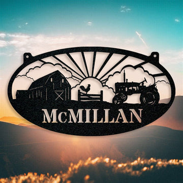 Custom Metal Farm Sign, Metal Oval Chicken Farm Fence Farm Life Sign, Gift Ideas For Farm Woman, Outdoor Metal Sign Frames