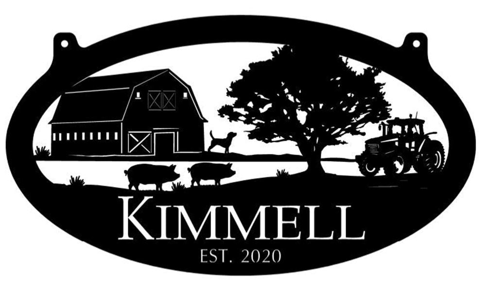 Custom Metal Farm Sign, Pig Barn Chicken Laser Cut Metal Sign, Gift Ideas For Farm Woman, Large Metal Outdoor Signs, Outdoor Metal Sign Frames