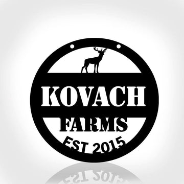 Custom Metal Farm Sign, Ranch Deer Elk Metal Sign, Gift Ideas For Farm Woman, Large Metal Outdoor Signs, Outdoor Metal Sign Frames