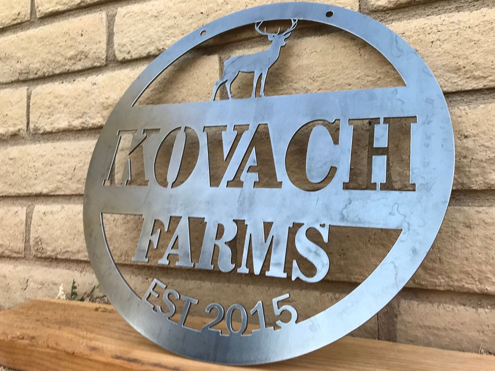 Custom Metal Farm Sign, Ranch Deer Elk Metal Sign, Gift Ideas For Farm Woman, Large Metal Outdoor Signs, Outdoor Metal Sign Frames