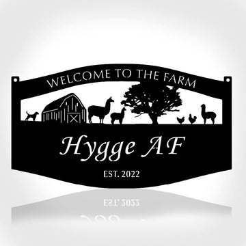 Custom Metal Farm Sign, Small Alpaca Sign Metal, Gift Ideas For Farm Woman, Large Metal Outdoor Signs, Outdoor Metal Sign Frames