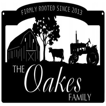 Custom Metal Farm Sign, Tractor Barn Farm Sign, Gift Ideas For Farm Woman, Large Metal Outdoor Signs, Outdoor Metal Sign Frames