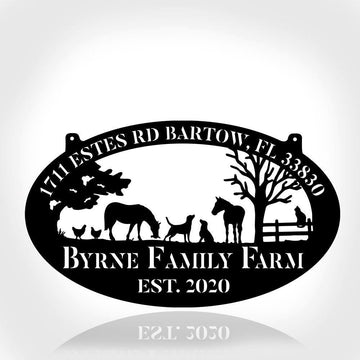 Custom Metal Farm Sign, Tractor Cornfield Outdoor Farmhouse Front Gate Wall Decor Art, Gift Ideas For Farm Woman, Outdoor Metal Sign Frames