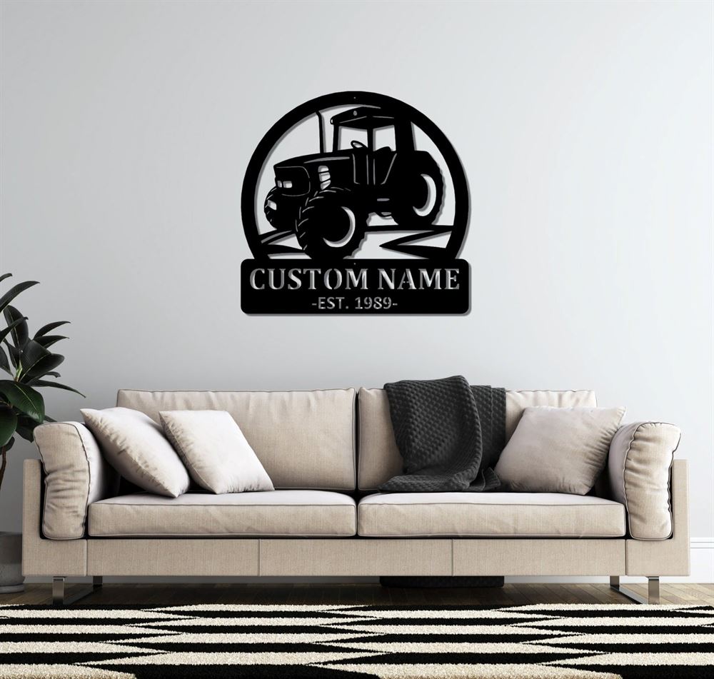 Custom Metal Farm Sign, Tractor Sign Metal, Gift Ideas For Farm Woman, Large Metal Outdoor Signs, Outdoor Metal Sign Frames