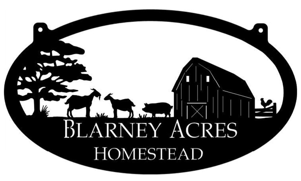 Custom Metal Farm Sign, With Barn And Goats Pig Chicken Sign With Your Name Metal Wall Art, Gift Ideas For Farm Woman, Outdoor Metal Sign Frames