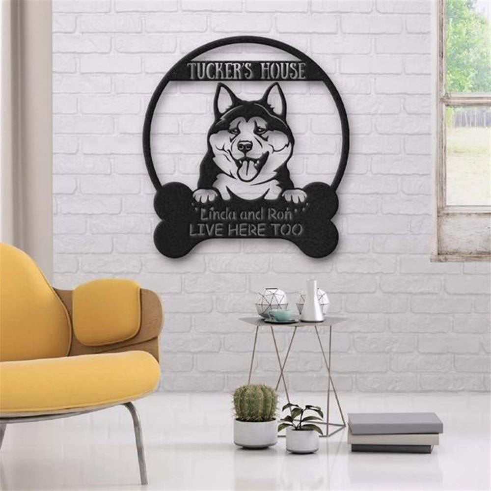 Custom Metal Sign, Akita Dog Lovers Funny Metal Sign, Anniversary Gift, Dog House Sign, Outdoor Sign, Home Decor Sign