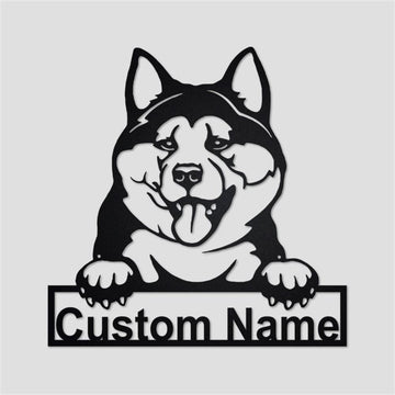 Custom Metal Sign, Akita Inu Metal Sign, Anniversary Gift, Dog House Sign, Dog Wall Art, Outdoor Sign, Home Decor Sign