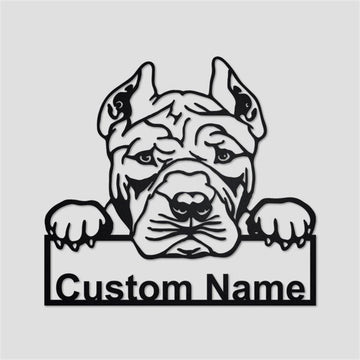 Custom Metal Sign, American Bully Metal Sign, Anniversary Gift, Dog House Sign, Dog Wall Art, Outdoor Sign, Home Decor Sign