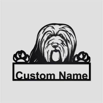 Custom Metal Sign, Bearded Collie Dog Metal Sign, Anniversary Gift, Dog House Sign, Dog Wall Art, Outdoor Sign, Home Decor Sign