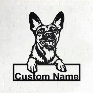 Custom Metal Sign, Belgian Malinois Metal Sign, Anniversary Gift, Dog House Sign, Dog Wall Art, Outdoor Sign, Home Decor Sign