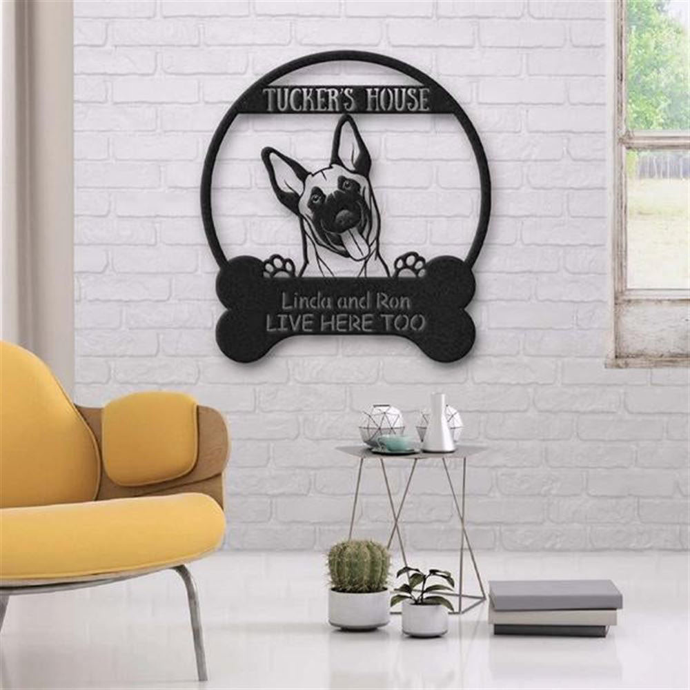 Custom Metal Sign, Belgian Shepherd Dog Lovers Funny Metal Sign, Anniversary Gift, Dog House Sign, Outdoor Sign, Home Decor Sign