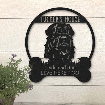 Custom Metal Sign, Black Russian Dog Lovers Funny Metal Sign, Anniversary Gift, Dog House Sign, Dog Wall Art, Outdoor Sign, Home Decor Sign