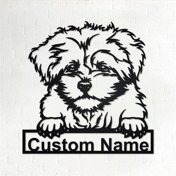 Custom Metal Sign, Bolonka Zwetna Metal Sign, Anniversary Gift, Dog House Sign, Dog Wall Art, Outdoor Sign, Home Decor Sign