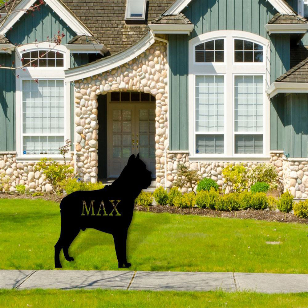 Custom Metal Sign, Boxer Dog Metal Sign, Anniversary Gift, Dog House Sign, Dog Wall Art, Outdoor Sign, Home Decor Sign