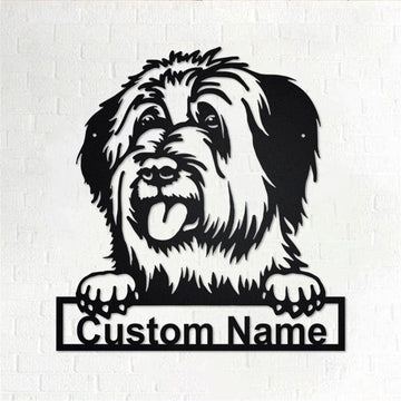 Custom Metal Sign, Briard Metal Sign, Anniversary Gift, Dog House Sign, Dog Wall Art, Outdoor Sign, Home Decor Sign