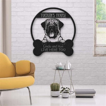 Custom Metal Sign, Bullmastiff Dog Lovers Metal Sign, Anniversary Gift, Dog House Sign, Dog Wall Art, Outdoor Sign, Home Decor Sign
