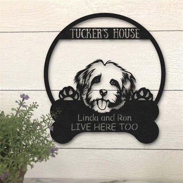 Custom Metal Sign, Cavachon Dog Lovers Funny Metal Sign, Anniversary Gift, Dog House Sign, Dog Wall Art, Outdoor Sign, Home Decor Sign